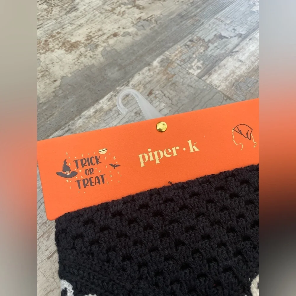 NWT Piper K Crochet Ghosts and Boo Halloween Head Bandana